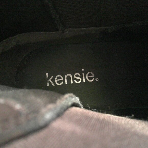 Kensie Klasse Chocolate Brown Faux Suede Chelsea Ankle Boot Lug Sole Size 10 M - Picture 4 of 12